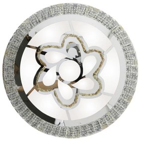 Plafoniera Led 120W Fiore Rotonda Argento CCT luce regolabile M LEDME