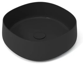 Lavabo da appoggio Paddle quadrato in ceramica L 42 x P 40 x H 42 cm nero