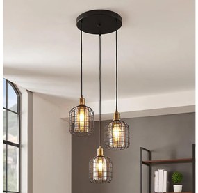 Eglo 43499 - Lampadario su corda CHISLE 3xE27/40W/230V