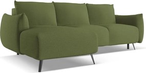 Divano angolare verde (con penisola a sinistra) Malie – Makamii