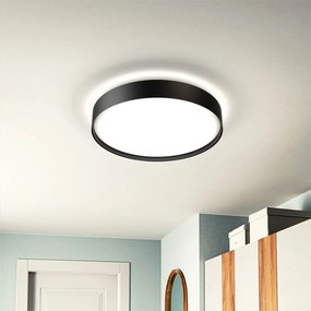 Plafoniera LED Rotonda 24W Ø385mm CCT Bianco Variabile IP20 - Nera