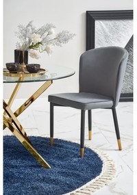 Tavolo da pranzo ESTEN trasparente/oro