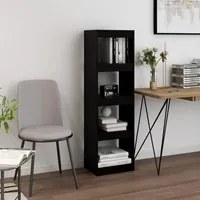 Libreria/Divisorio Nero 40x30x135,5 cm in Legno Massello di Pino cod mxl 33781