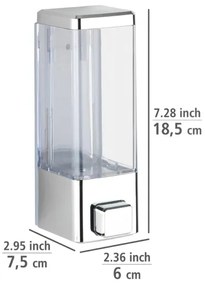 WENKO 24593100 - Dispenser di sapone ISTRES da 320 ml, cromo lucido/trasparente