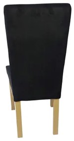 Sedia da pranzo ALISON nera/rovere