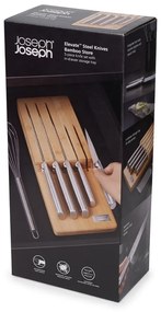 Set di coltelli con lama in acciaio inox e supporto 5 pz Elevate Bamboo – Joseph Joseph
