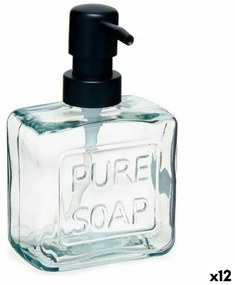 Dispenser di Sapone Pure Soap 250 ml Cristallo Trasparente Plastica (12 Unità)