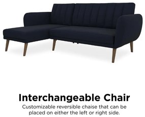 Divano letto angolare blu scuro Brittany - Novogratz