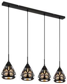 Globo 15889-4H - Lampadario a sospensione con filo HASSAN 4xE27/40W/230V