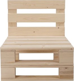 Poltrona in pallet 60x61 cm legno abete rustico per giardino bar o taverna