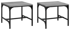 Tavolini 2pz grigio sonoma 40x40x35 cm in legno multistrato