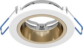 Eglo 902299-LED RGBW Plafoniera dimmerabile per controsoffitto con vetro fumé YEBRA-Z LED/4,8W/230V IP44 bianco/oro