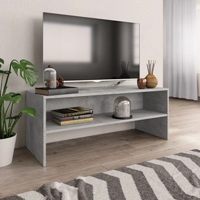 Mobile Porta Tv Grigio Cemento 100x40x40cm İn Legno Multistrato /