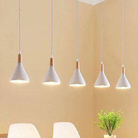 Lampada a sospensione Arina Lindby, dimmerabile, Bianco / Opale, Soggiorno / Sala da pranzo, Metallo, Moderno, Lampada a sospensione