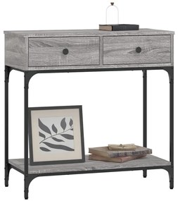 Tavolino consolle grigio sonoma 75x34,5x75cm legno multistrato