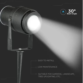 Lampada da esterno LED LED/12W/230V 3000K nero IP65