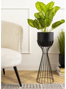 Vaso da fiori in metallo LOFT 56x20 cm nero