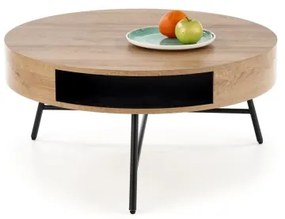 Tavolino CAMILA 41x80 cm oro quercia/nero