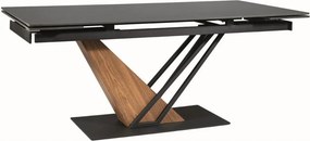 Tavolo allungabile Genesis in nero/cenere - L180-240 cm