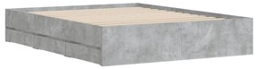 Giroletto cassetti grigio cemento 150x200 cm legno multistrato