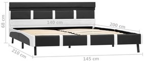 Giroletto con LED Grigio in Similpelle 140x200 cm