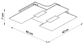 Sollux SL.0198 - Plafoniera FABIANO 3xE27/60W/230V bianco/cromo