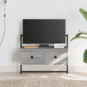 Mobile tv a muro grigio sonoma 60,5x30x51 cm legno multistrato