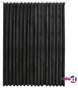 vidaXL Tenda Oscurante con Ganci in Velluto Antracite 290x245 cm