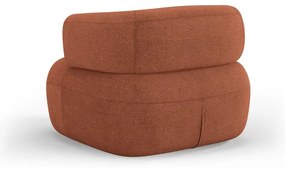 Poltrona in tessuto bouclé color mattone Jenny - Micadoni Home