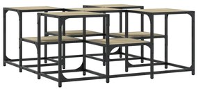 Tavolino da salotto rovere sonoma 91x91x40 cm legno multistrato