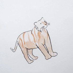 Lenzuolo con angoli per bambini bianco in cotone per letto singolo 90x190 cm Zoo Animals – Bianca