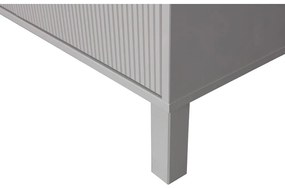 Cassettiera bassa grigio chiaro in legno di pino 94x91 cm Madu - WOOOD