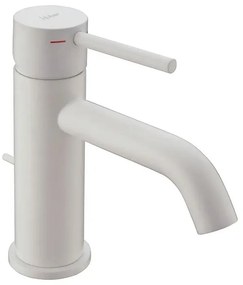 Rubinetto per lavabo a canna bassa TAYRONA bianco verniciato opaco HUBER H 16.4 cm