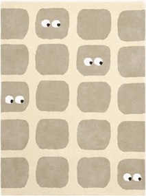 Tappeto per bambini fatto a mano Bidules Beige, varie misure