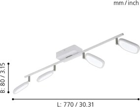 Eglo 97694 - Luce Spot a LED PALOMBARE-C 4xLED/5W/230V