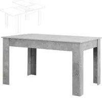 Tavolo da Pranzo Allungabile Estensibile 90 x 140 - 190 cm Salvaspazio Grigio