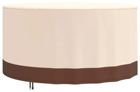 Copertura Mobili Giardino Rotonda Beige Ø 157x71 Cm 600d Oxford /
