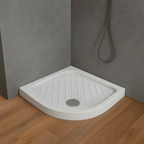 Piatto doccia 80x80 semicircolare in ceramica bianco Dolomite Gemma