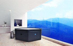 Vasca Idromassaggio da Esterno Semirigida Riscaldata 4+2 Posti Ø193x73 cm NetSpa Octopus Grigio Scuro...