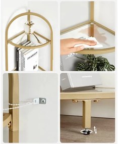 Libreria GLASY dorata