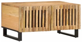 Tavolino Da Salotto 80x51x40 Cm Legno Massello Di Mango Grezzo /