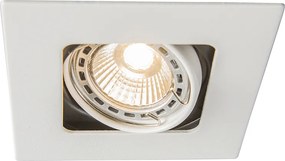 Faretto da incasso quadrato bianco orientabile e inclinabile - Artemis