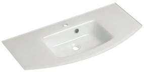 Lavabo da appoggio Cassca rettangolare in ceramica bianco