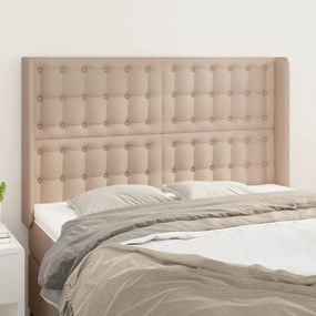 Testiera Ad Orecchio Cappuccino 147x16x118/128 Cm İn Similpelle /