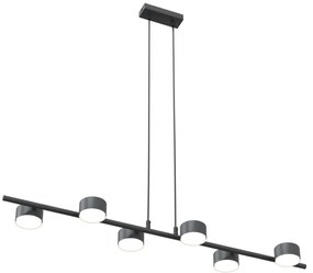 Lampadario a sospensione SORA 6 Nero 6xGX53 da interno