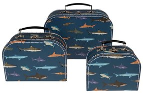 Valigie per bambini in set di 3 pezzi Sharks - Rex London