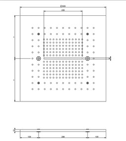 Cover Di Finitura Estetica 50x50 per sistema doccia multifunzione mirror steel 238 Afilo 57016 Gessi