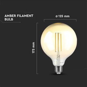 Lampadina LED dimmerabile FILAMENT G125 E27/8W/230V 2200K