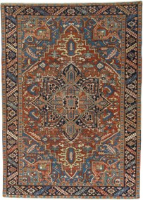 Heriz Tappeto 250x350 Rosso (Iran) Annodato A Mano