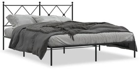 Giroletto Con Testiera İn Metallo Nero 150x200 Cm /